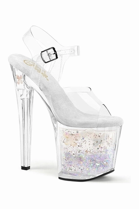 ENCHANT-708AQUA-02 Clear Vinyl Sandal