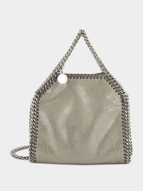 Falabella Tiny Shoulder Bag in Steel Grey