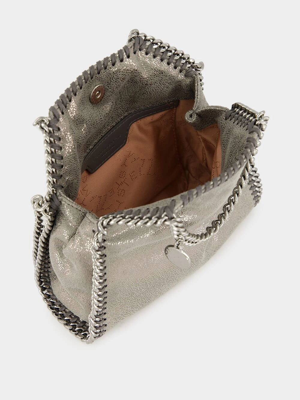 Falabella Tiny Shoulder Bag in Steel Grey