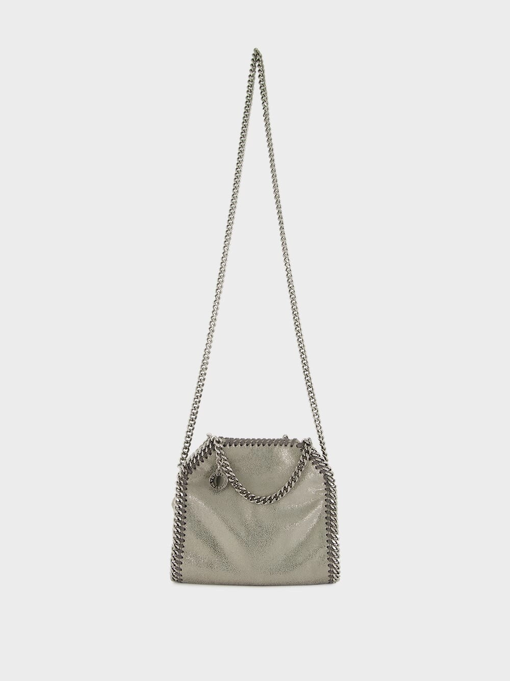 Falabella Tiny Shoulder Bag in Steel Grey