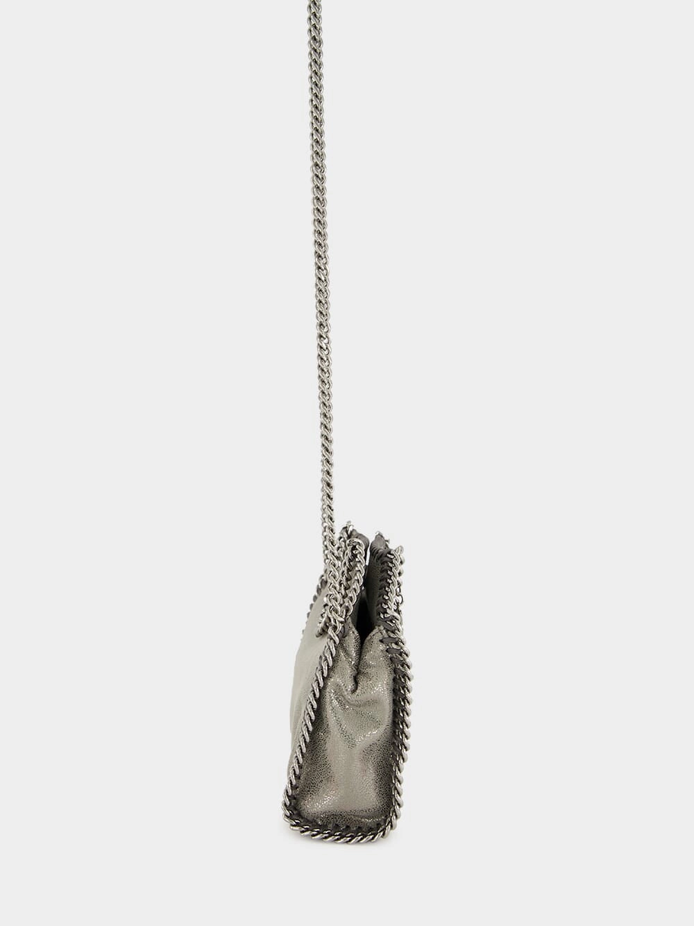 Falabella Tiny Shoulder Bag in Steel Grey
