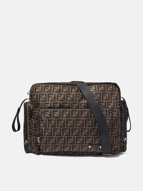 Fendi Baby FF Logo Changing Bag in Brown (40cm)