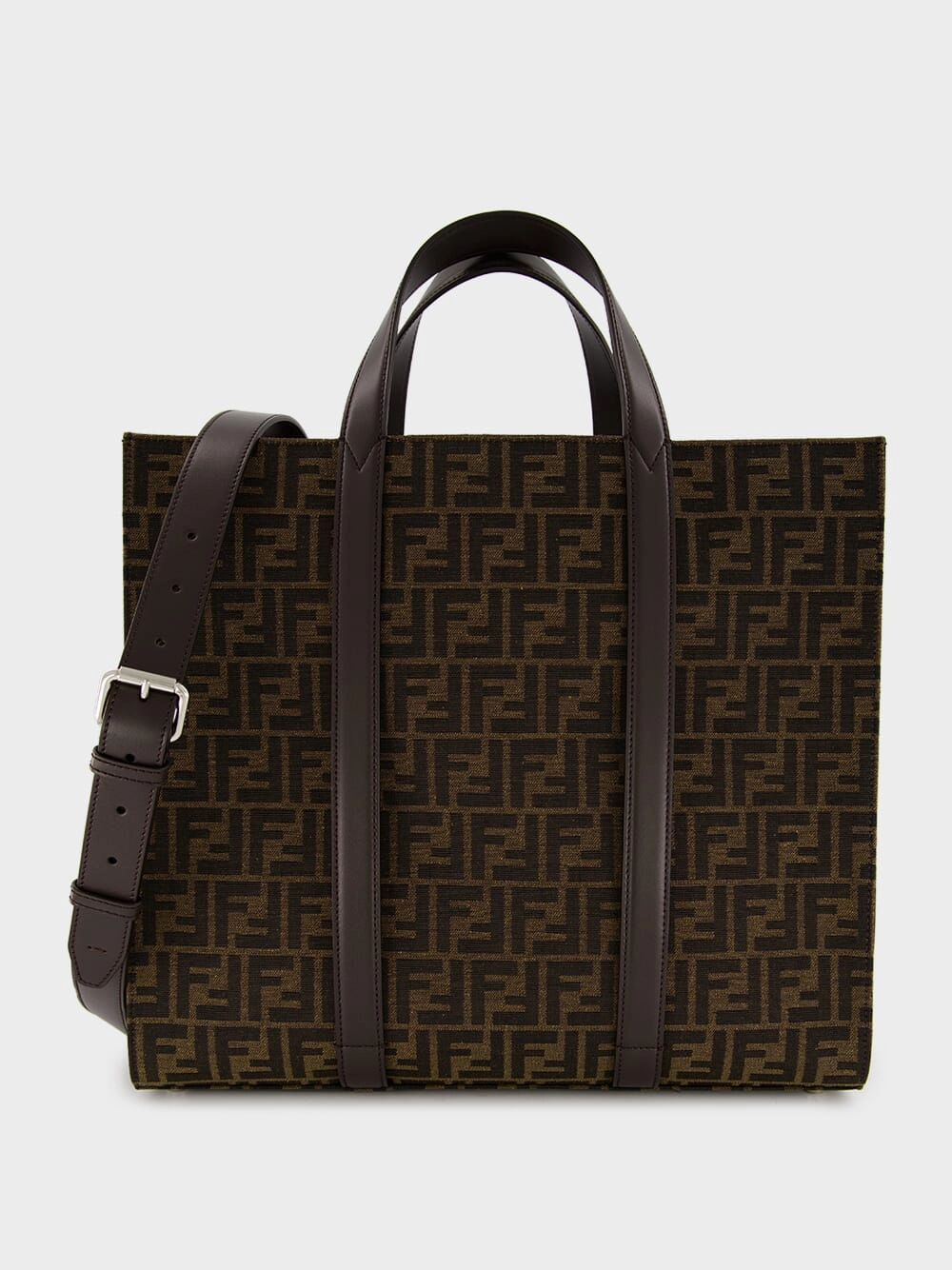 FF Jacquard Fabric Shopper Bag