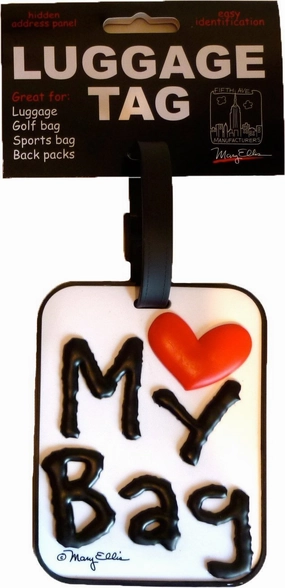 Fifth Avenue Manufacturers Large Heavy Duty Vulcanized Rubber Multi Color Name Tag Love My Bag