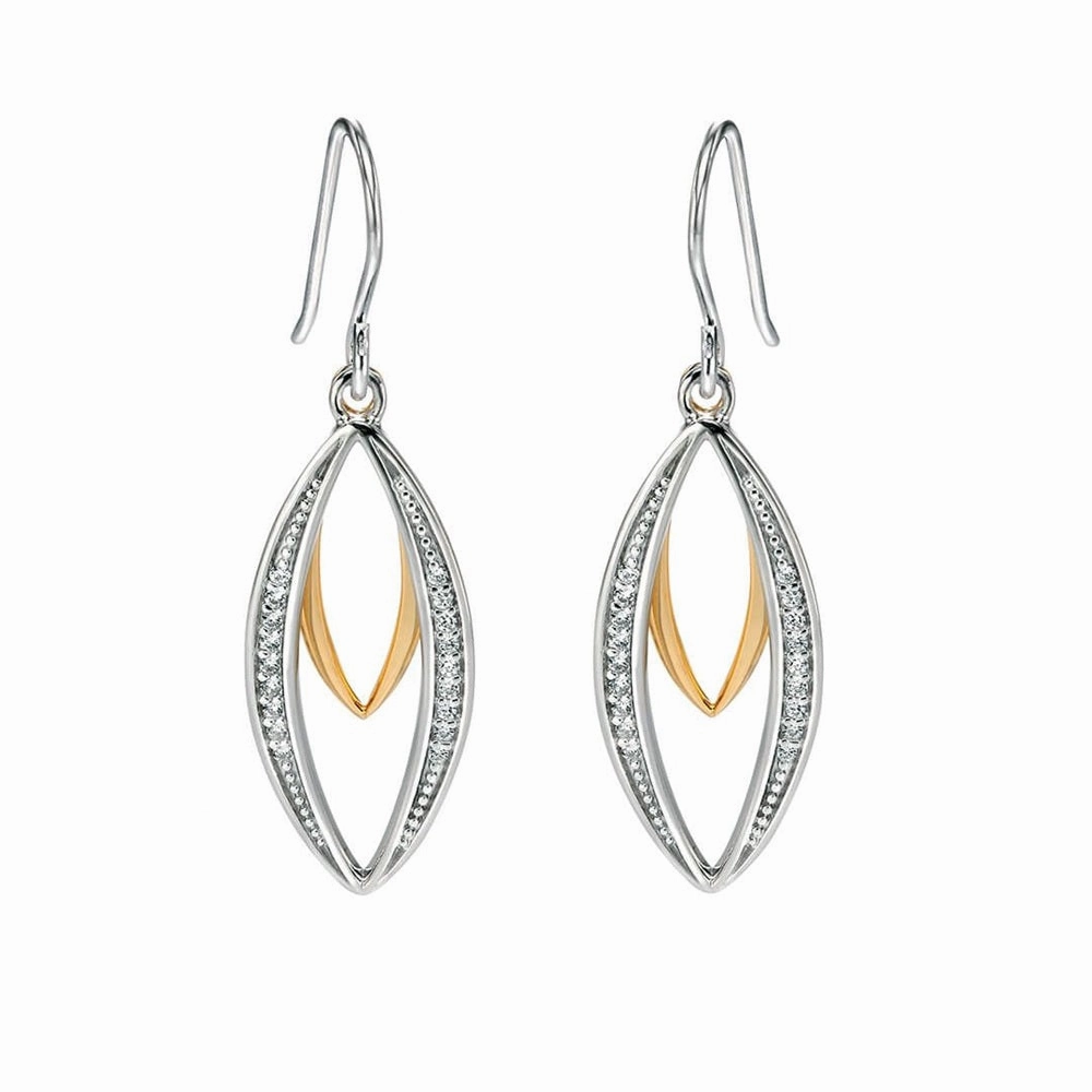 Fiorelli Silver Marquise Drop Earrings E4678C