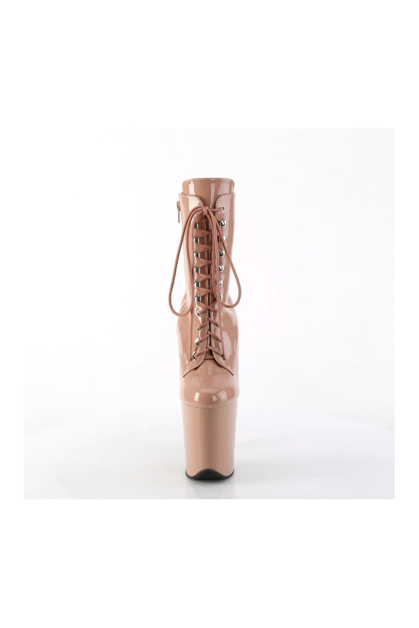 FLAMINGO-1020 Rose Gold Patent Ankle Boot