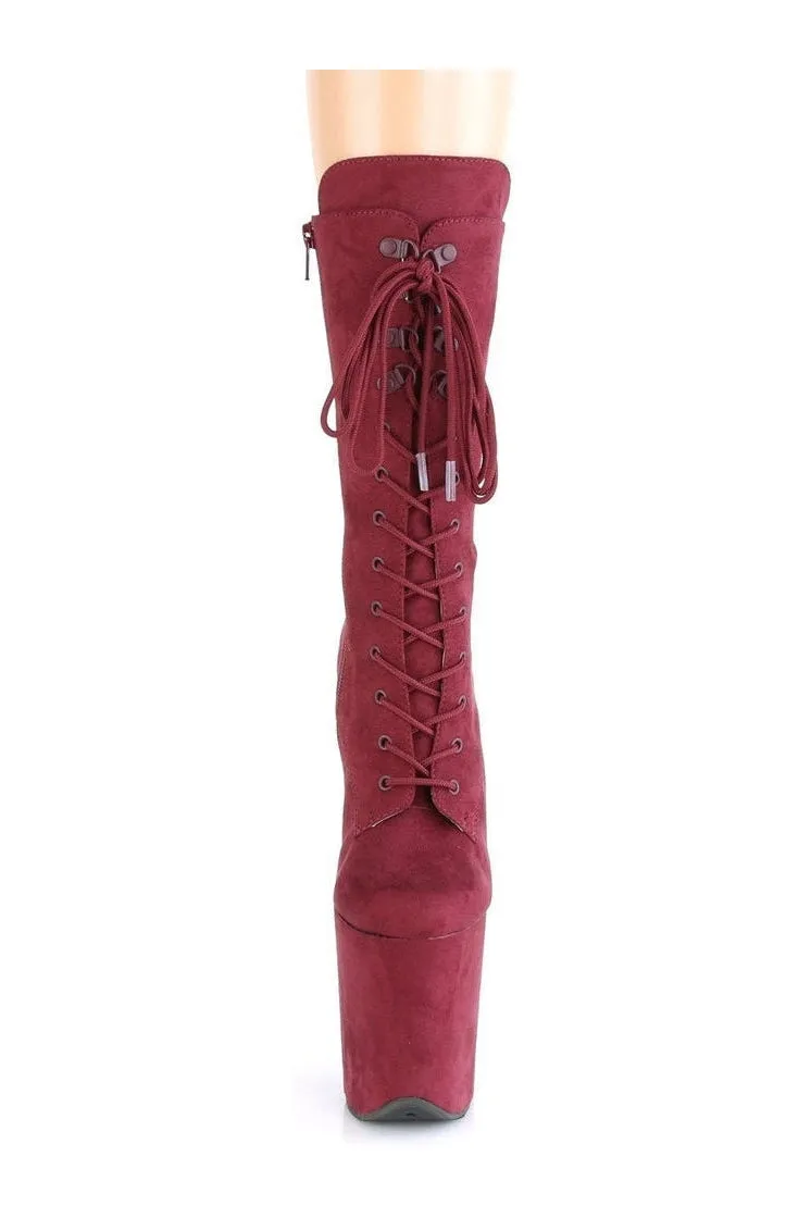 FLAMINGO-1050FS Exotic Boot | Burgundy Faux Suede
