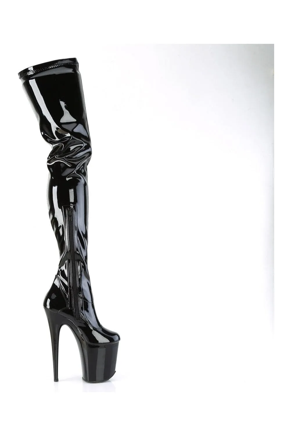 FLAMINGO-4000 Black Patent Ankle Boot