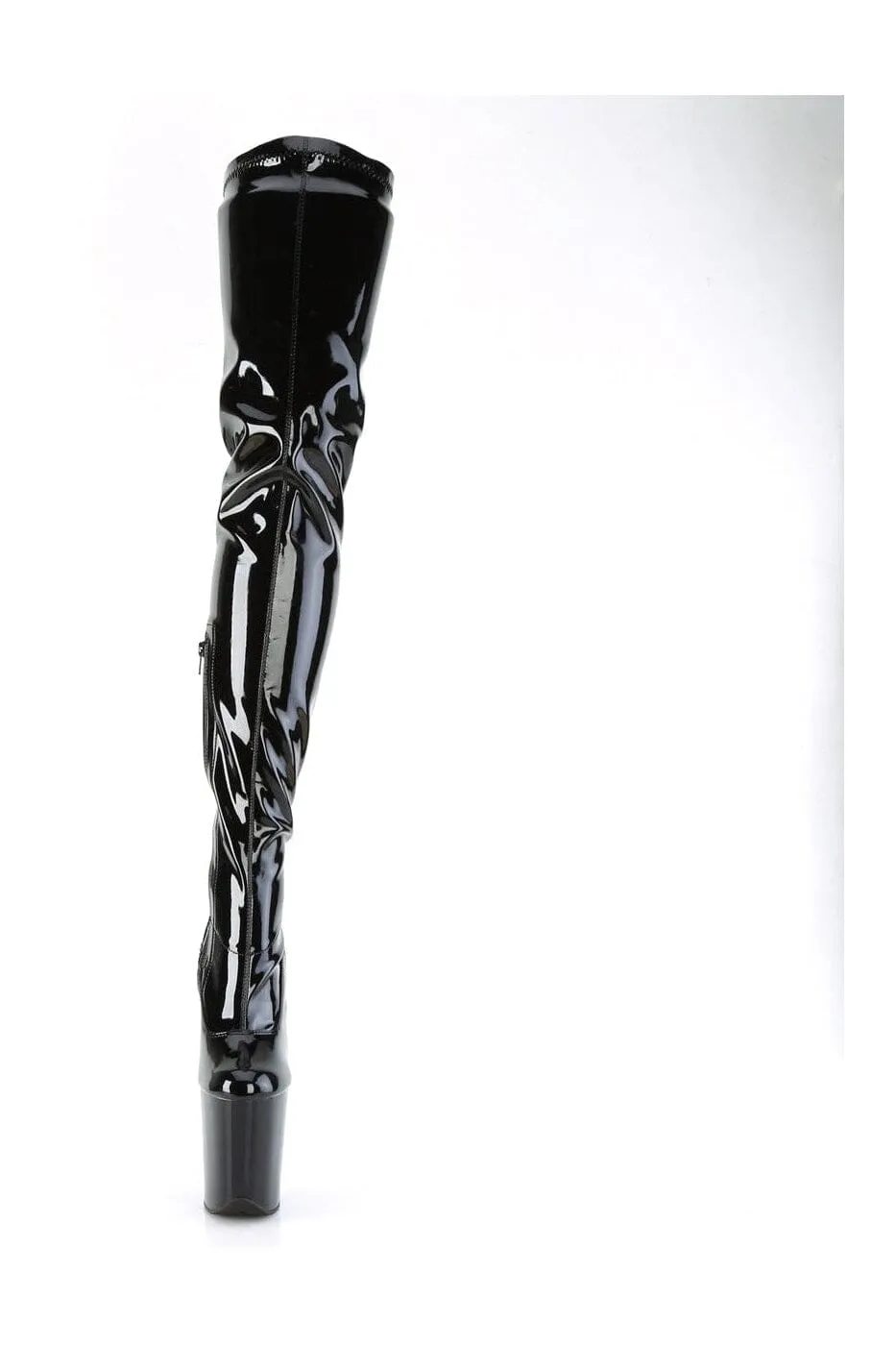 FLAMINGO-4000 Black Patent Ankle Boot