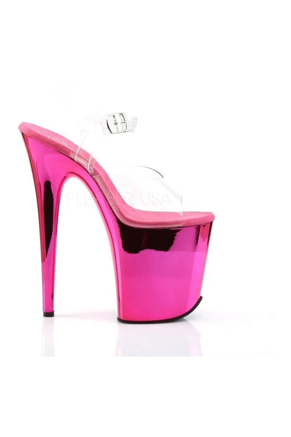 FLAMINGO-808 Platform Sandal  | Clear Vinyl