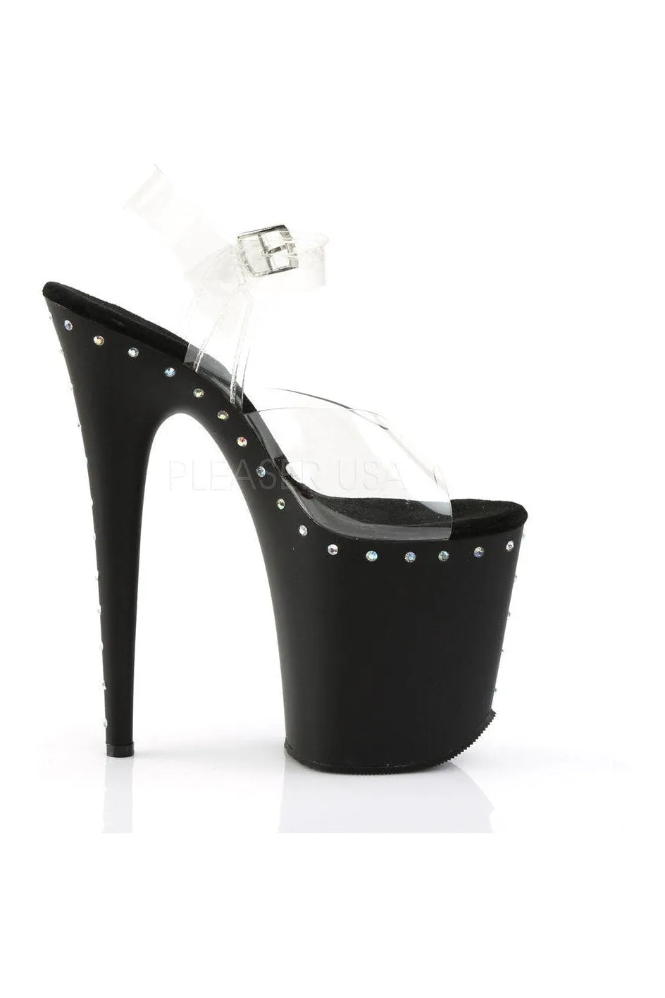 FLAMINGO-808ABLS Platform Sandal  | Black Vinyl