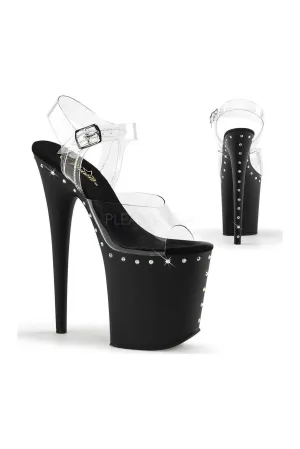 FLAMINGO-808ABLS Platform Sandal  | Black Vinyl