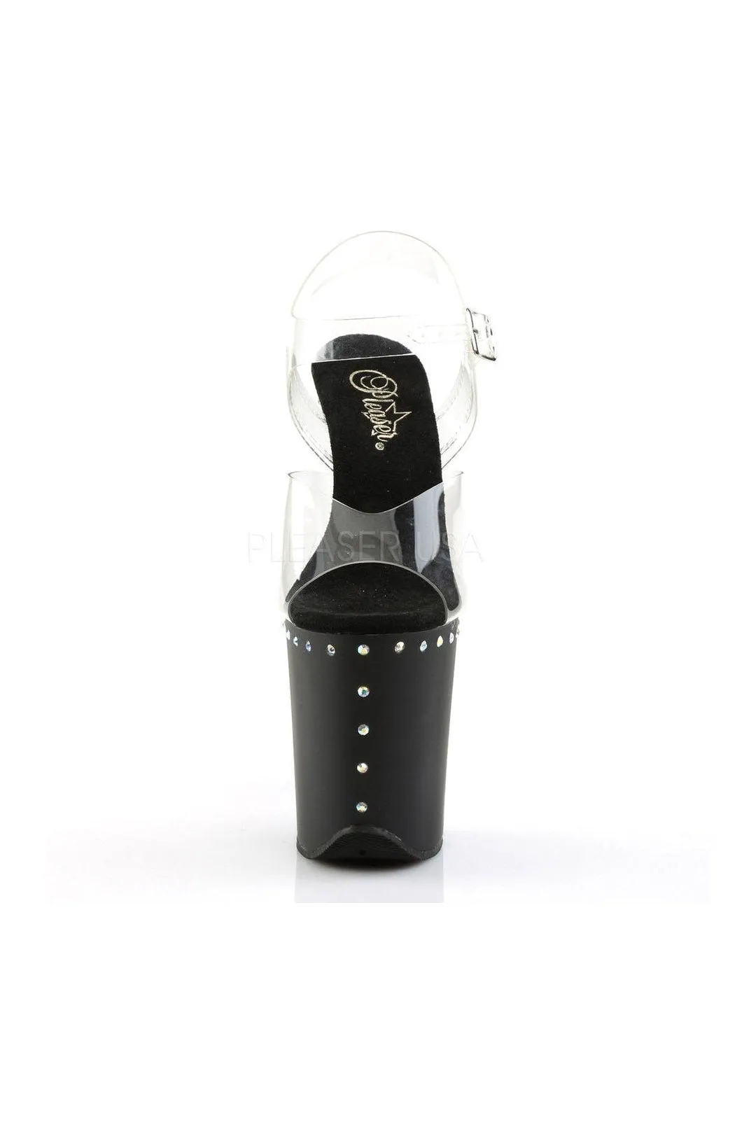 FLAMINGO-808ABLS Platform Sandal  | Black Vinyl