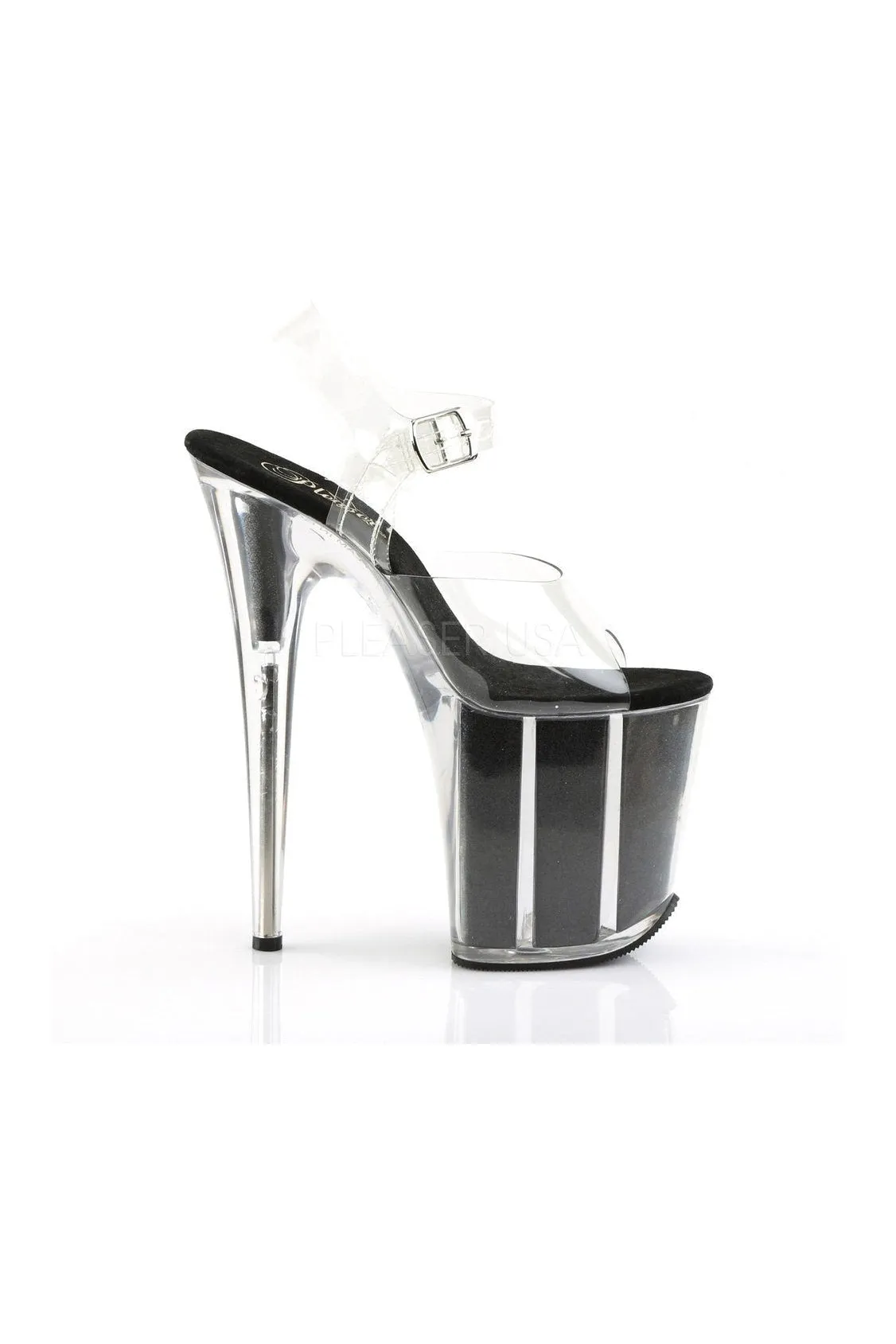 FLAMINGO-808G Platform Sandal  | Black Vinyl