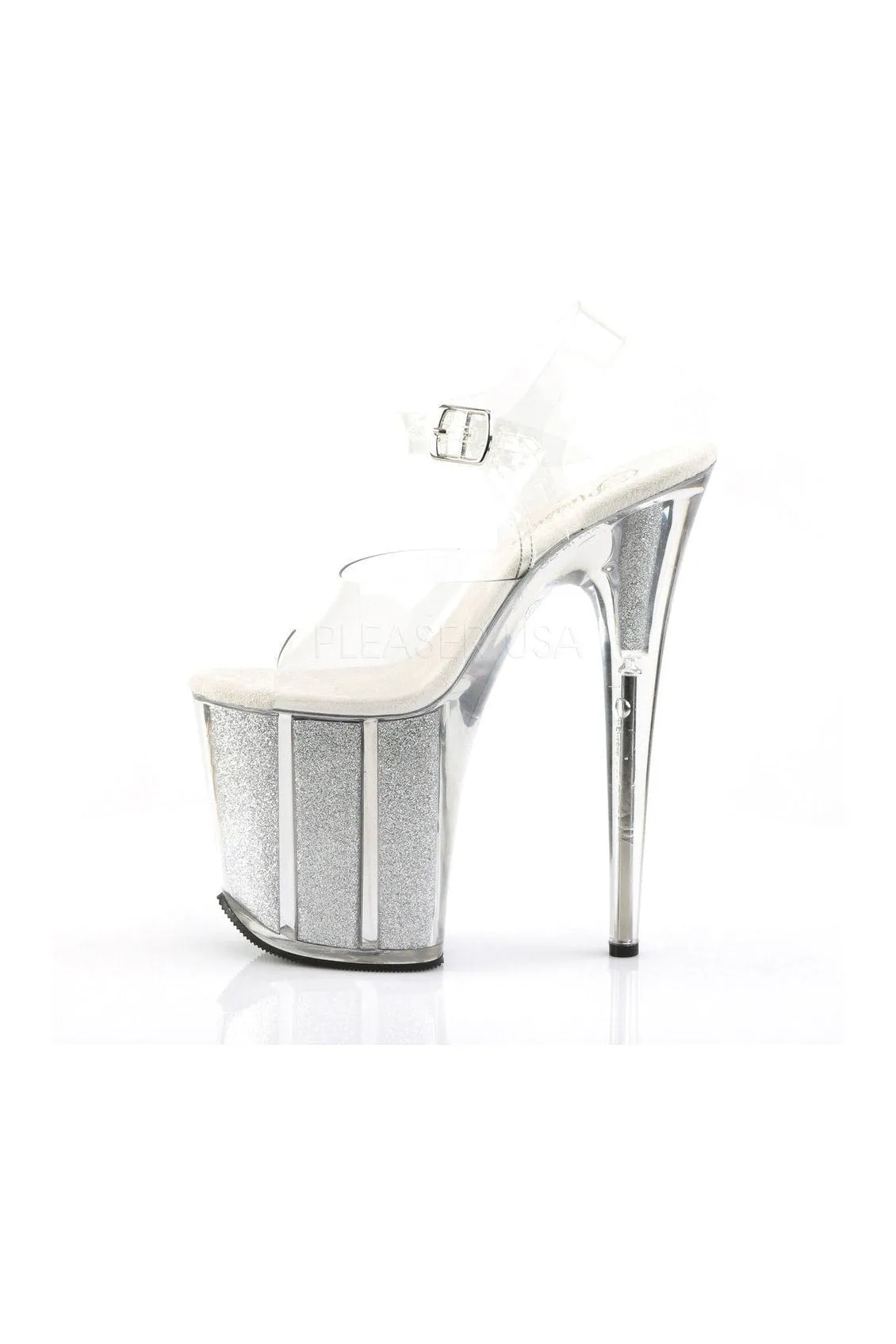 FLAMINGO-808G Platform Sandal  | Clear Vinyl