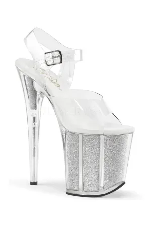 FLAMINGO-808G Platform Sandal  | Clear Vinyl