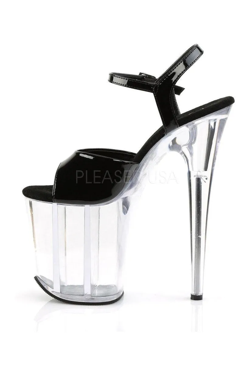 FLAMINGO-809 Platform Sandal  | Black Patent