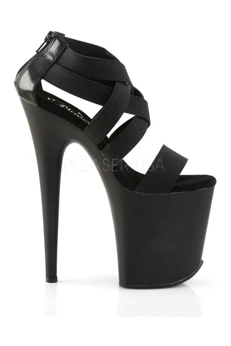 FLAMINGO-869 Platform Sandal  | Black elastic