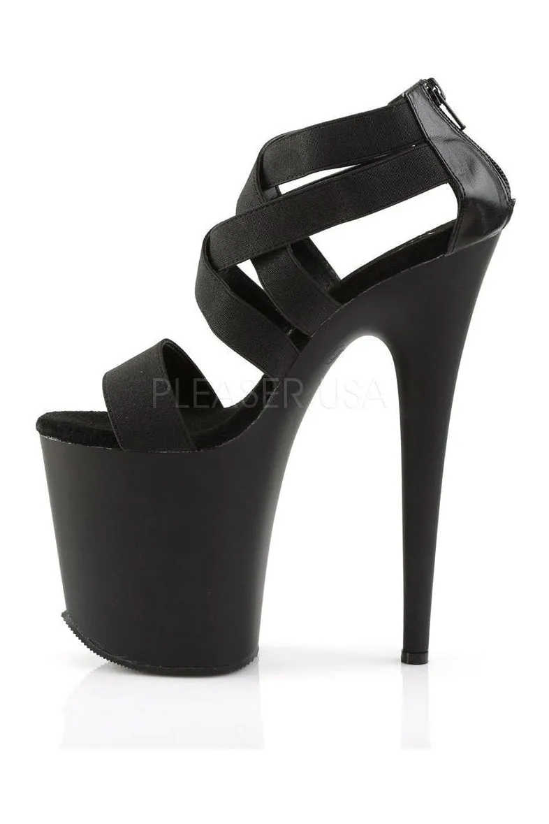 FLAMINGO-869 Platform Sandal  | Black elastic