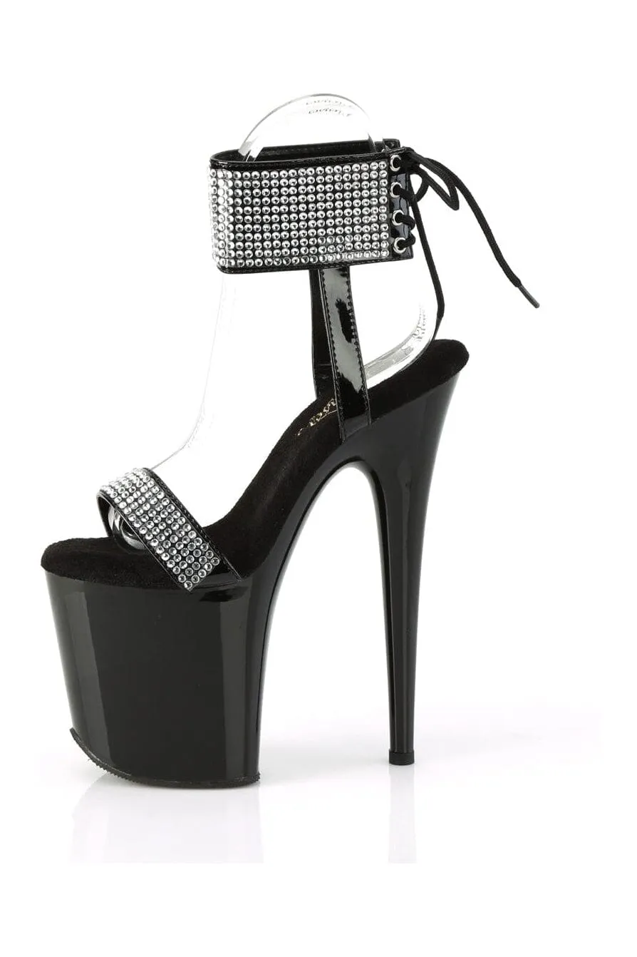FLAMINGO-870 Black Patent Sandal