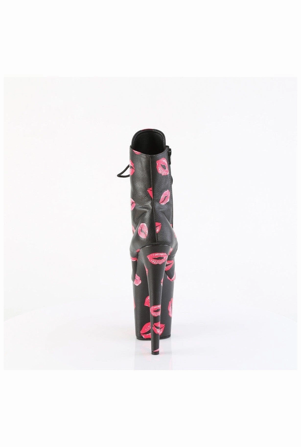 FLAMINGO-1020KISSES Black Faux Leather Ankle Boot
