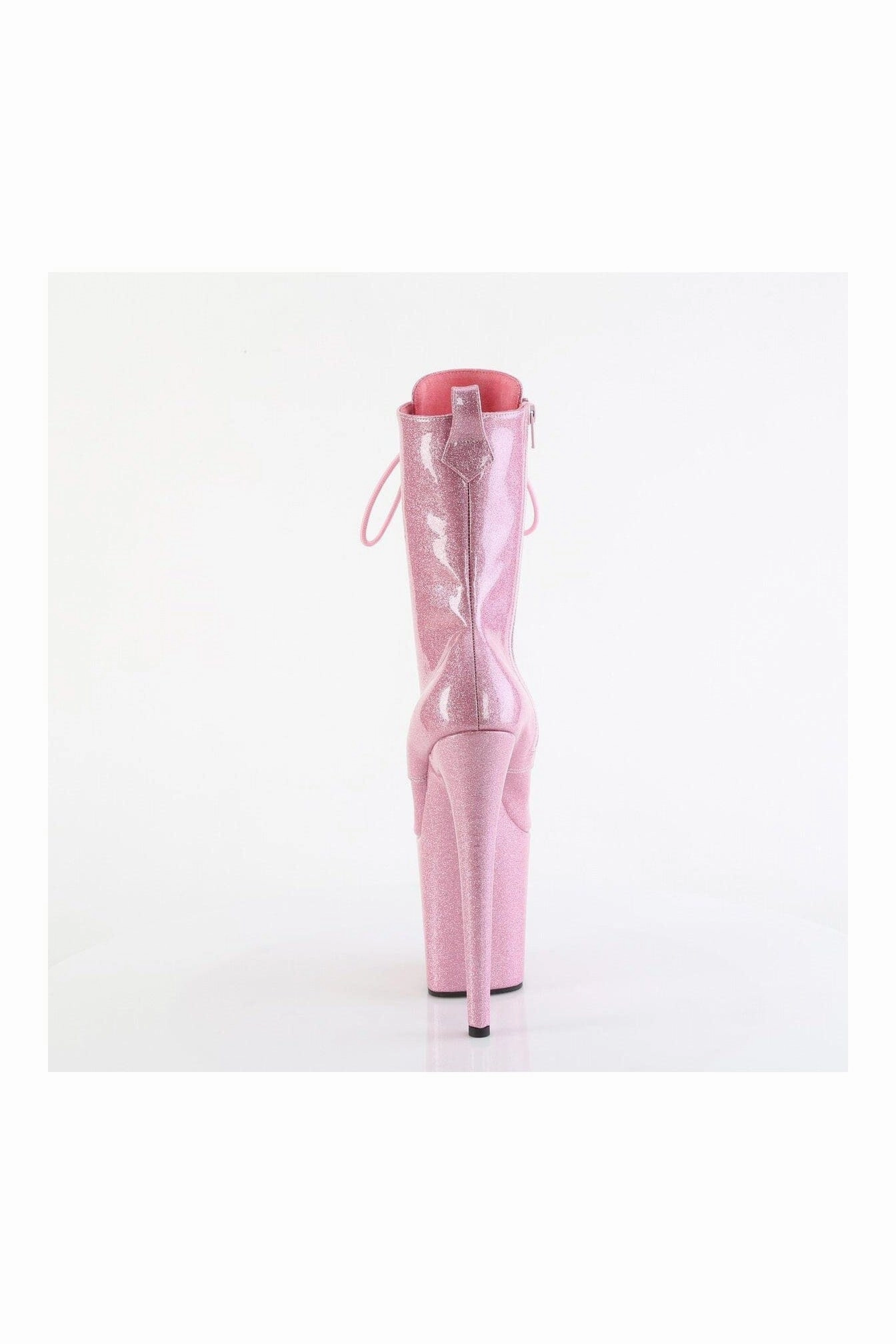 FLAMINGO-1040GP Pink Glitter Patent Ankle Boot