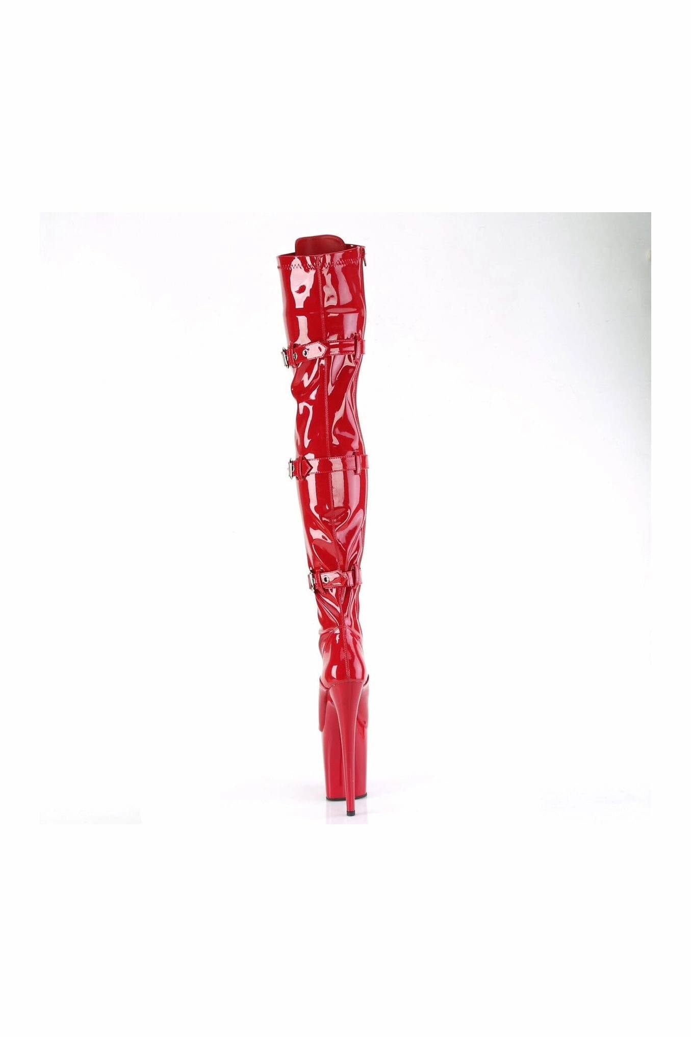 FLAMINGO-3028 Red Patent Thigh Boot