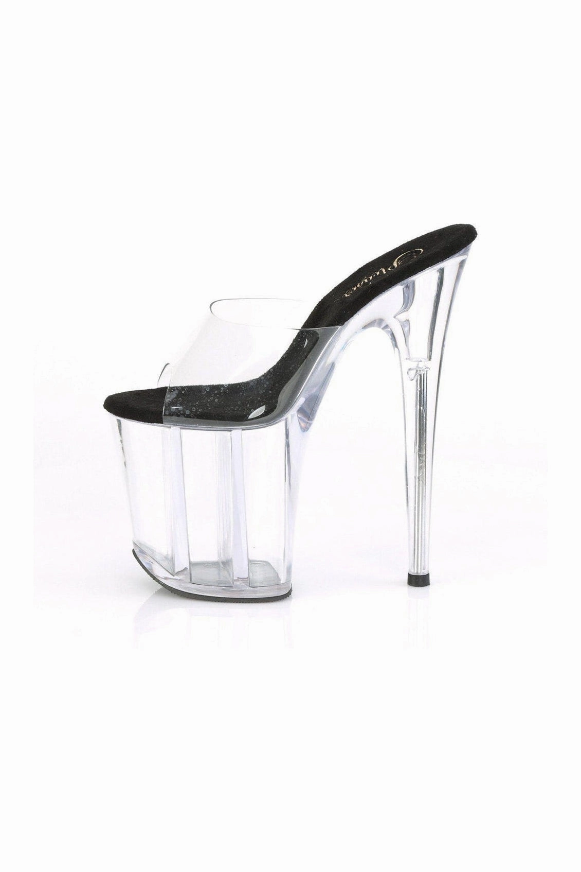 FLAMINGO-801 Exotic Slide | Black Faux Leather