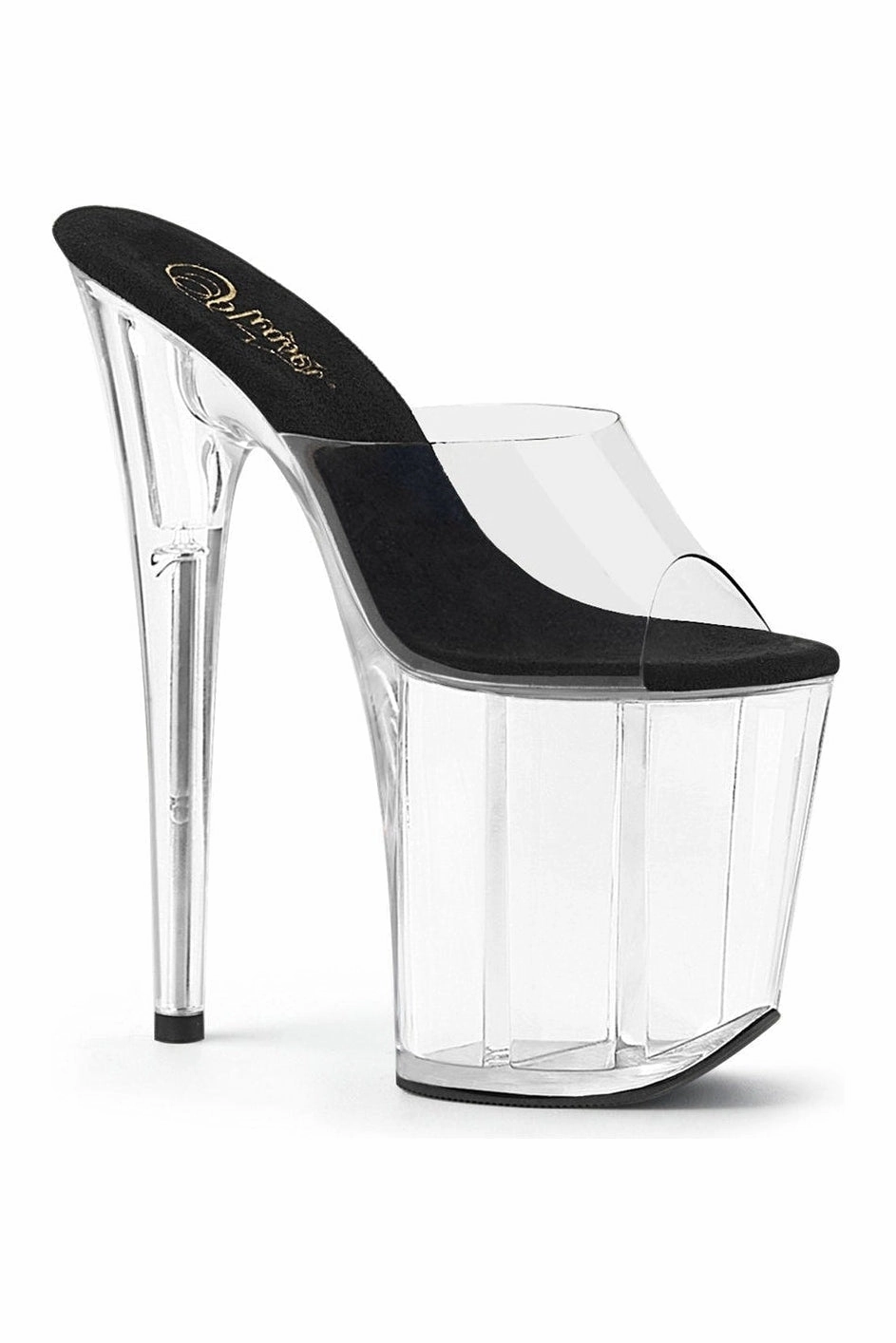 FLAMINGO-801 Exotic Slide | Black Faux Leather