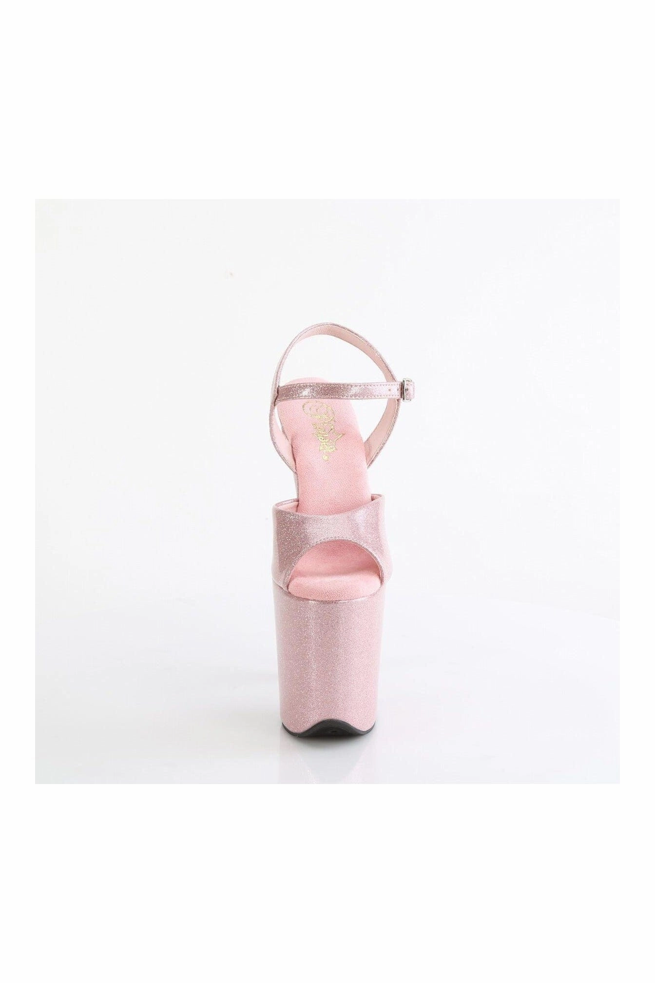 FLAMINGO-809GP Pink Glitter Patent Sandal