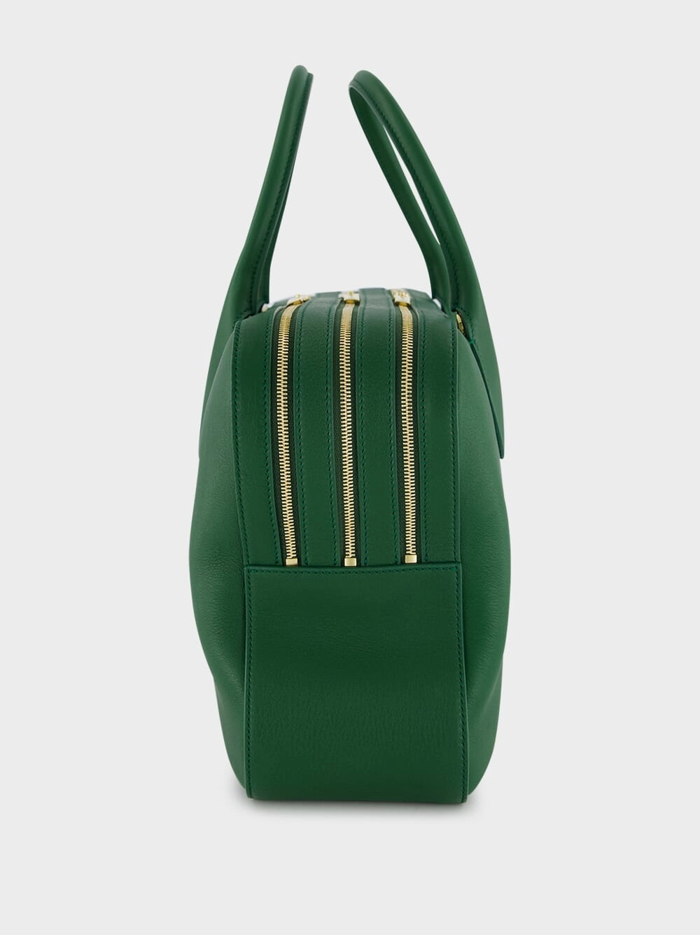 Forest Green Calfskin Leather Top Handle Bag