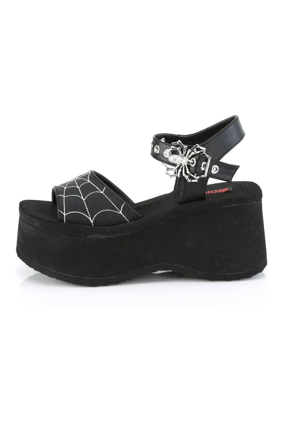 FUNN-10 Black Vegan Leather Sandal