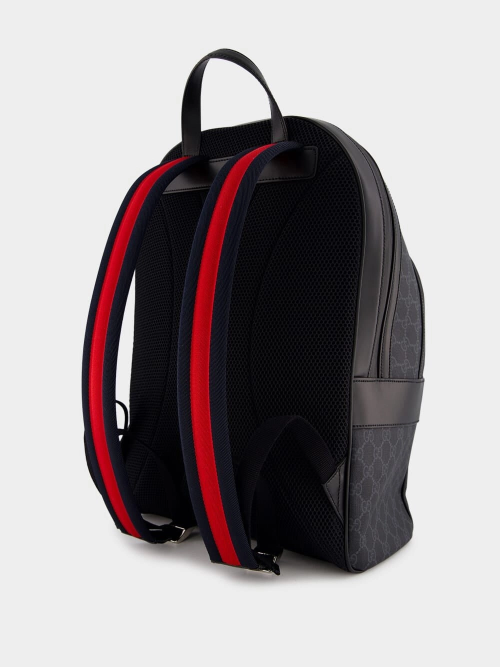 GG Supreme Black Canvas Backpack