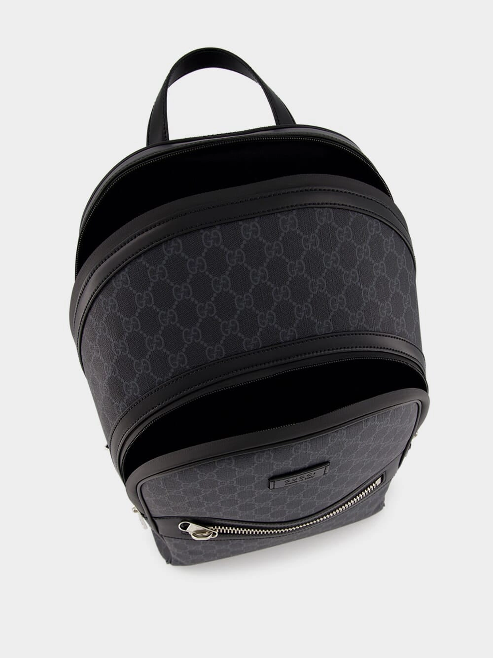 GG Supreme Black Canvas Backpack
