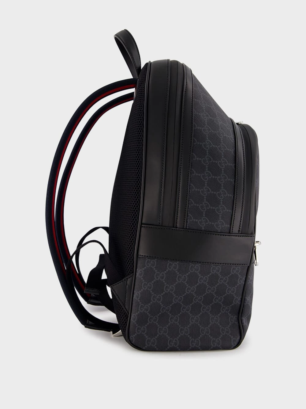 GG Supreme Black Canvas Backpack