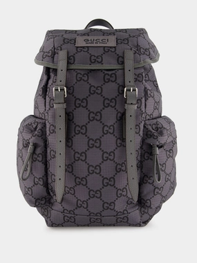 GG Supreme-Print Grey Backpack