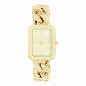 Gold coloured OOZOO watch with chain bracelet - C11273