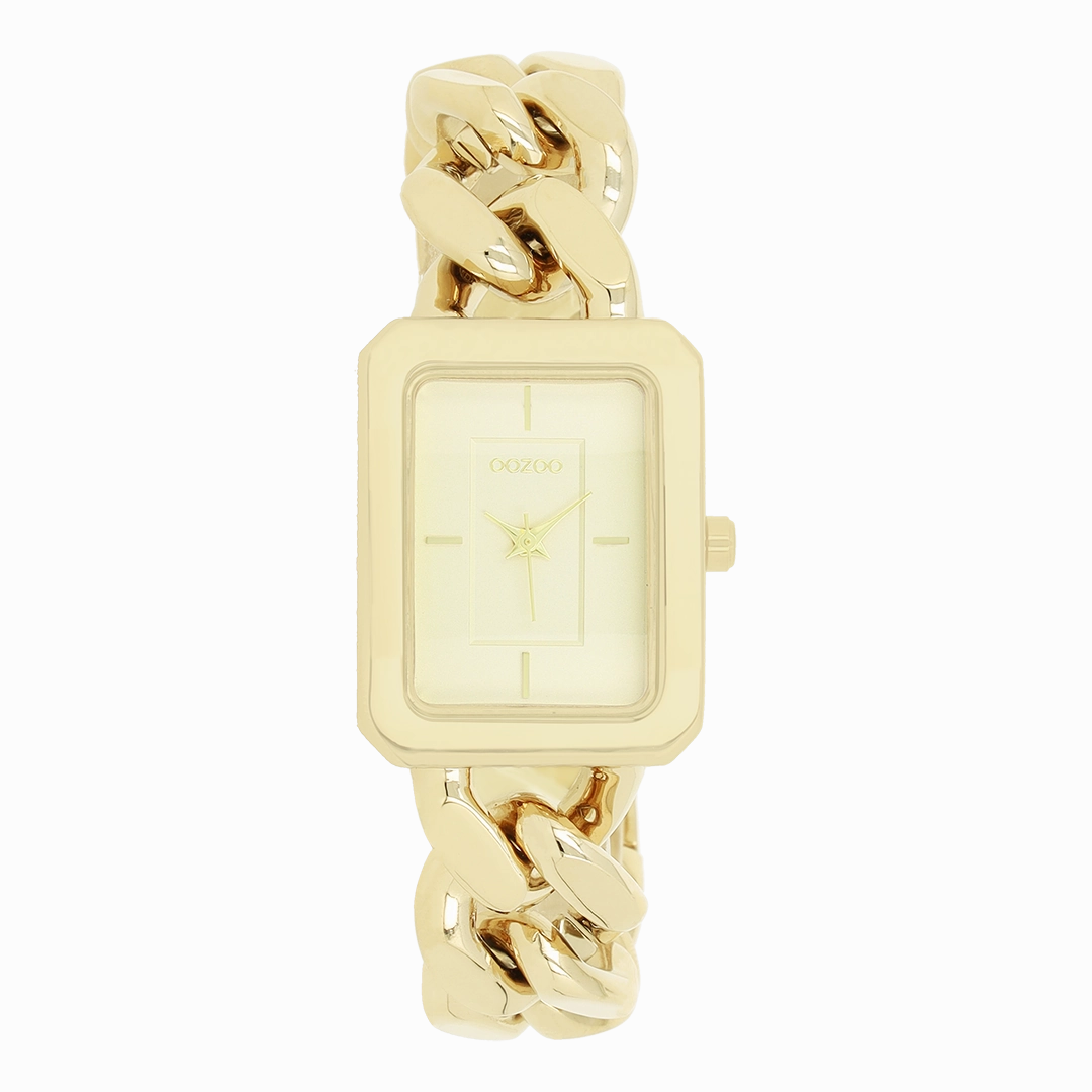 Gold coloured OOZOO watch with chain bracelet - C11273
