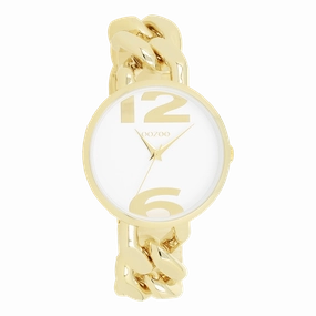 Gold coloured OOZOO watch with chunky chain bracelet - C11262