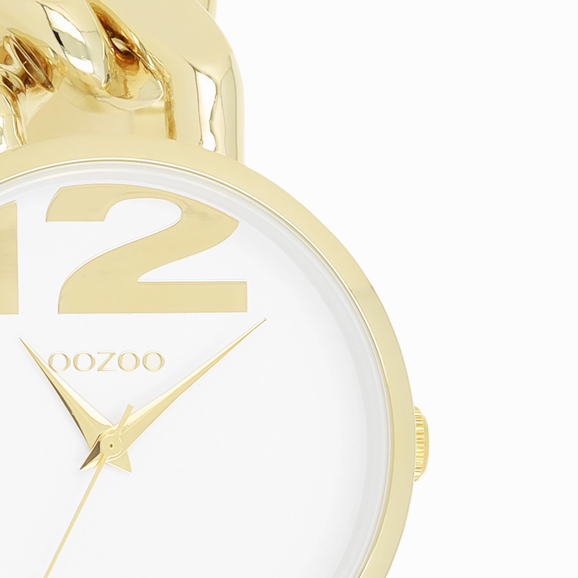 Gold coloured OOZOO watch with chunky chain bracelet - C11262