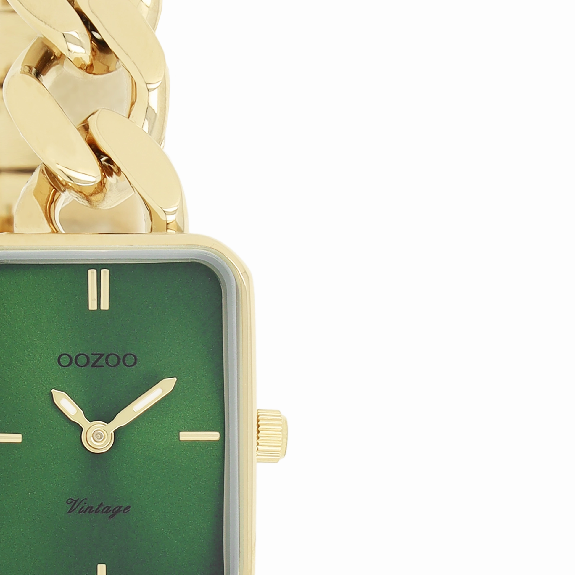 Gold coloured OOZOO watch with chunky chain bracelet - C20364