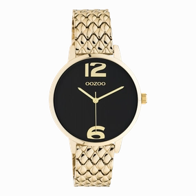 Gold coloured OOZOO watch with stainless steel bracelet - C11023