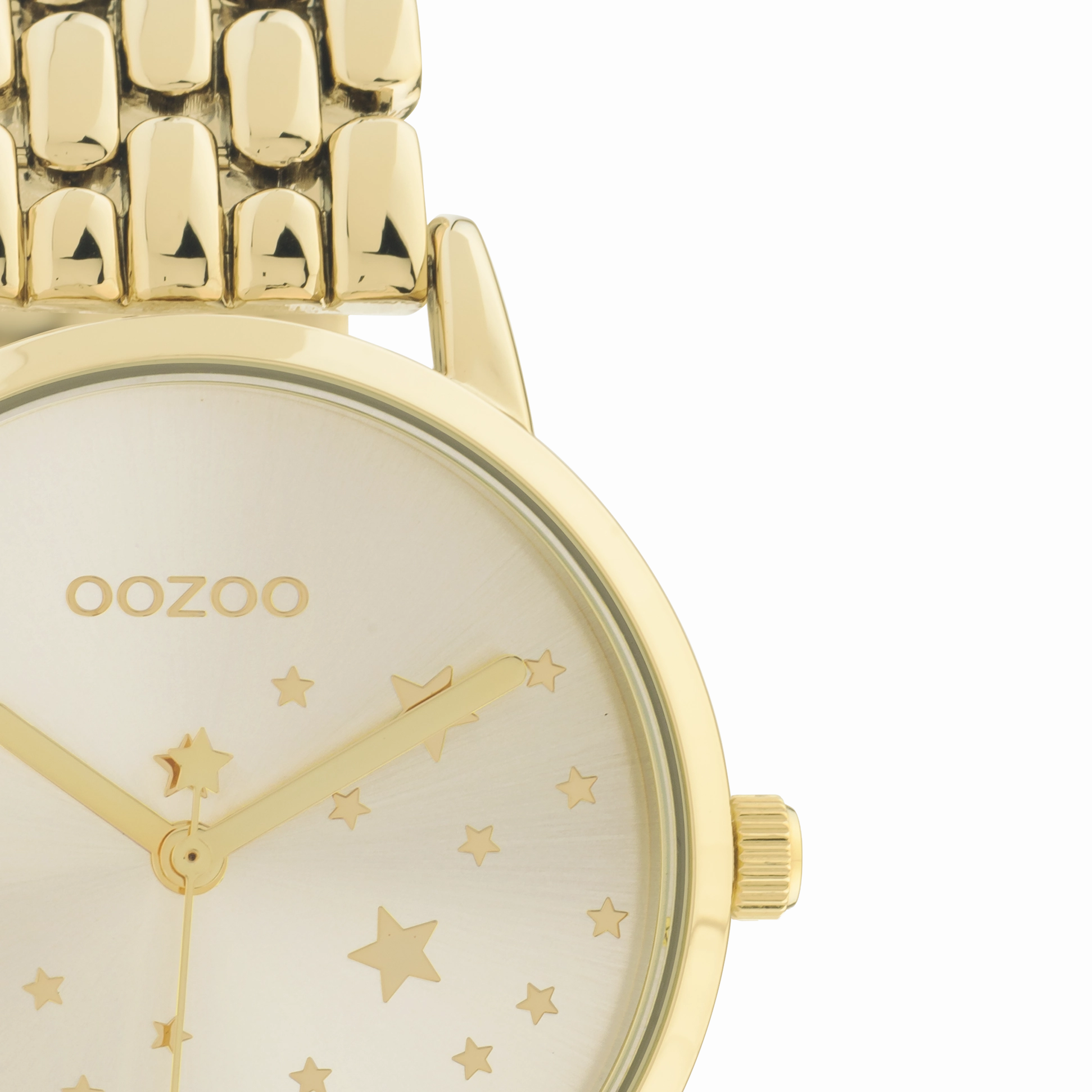 Gold coloured OOZOO watch with stainless steel bracelet - C11028
