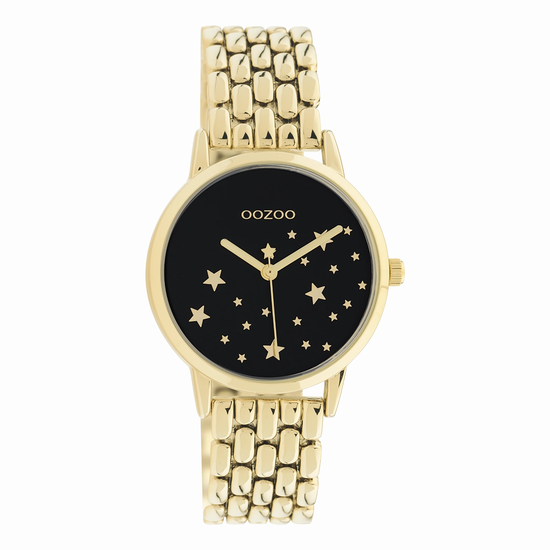 Gold coloured OOZOO watch with stainless steel bracelet - C11029