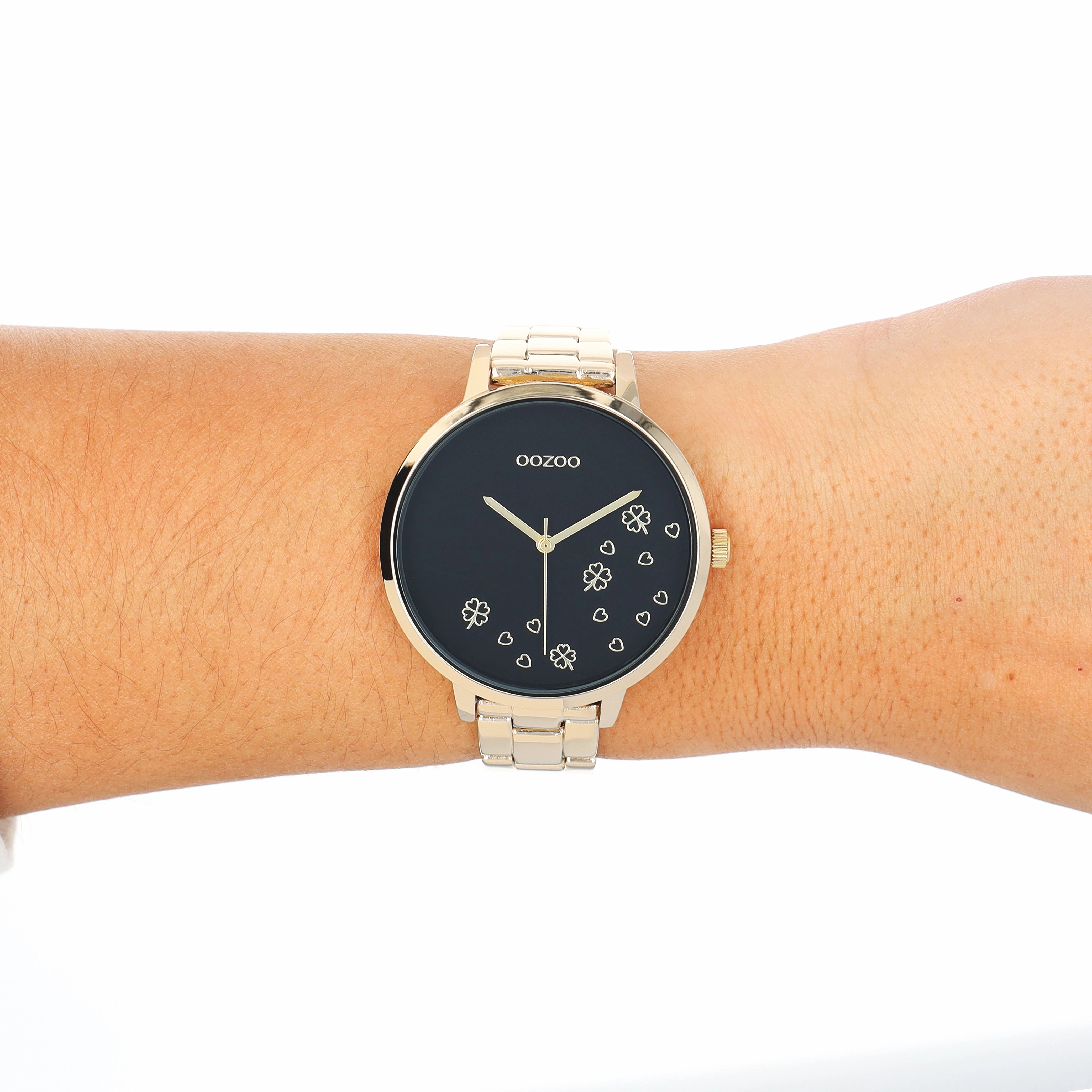 Gold coloured OOZOO watch with stainless steel bracelet - C11124