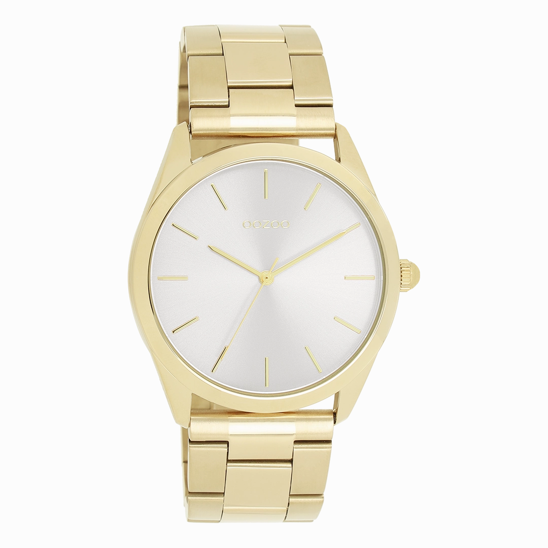 Gold coloured OOZOO watch with stainless steel bracelet - C11430