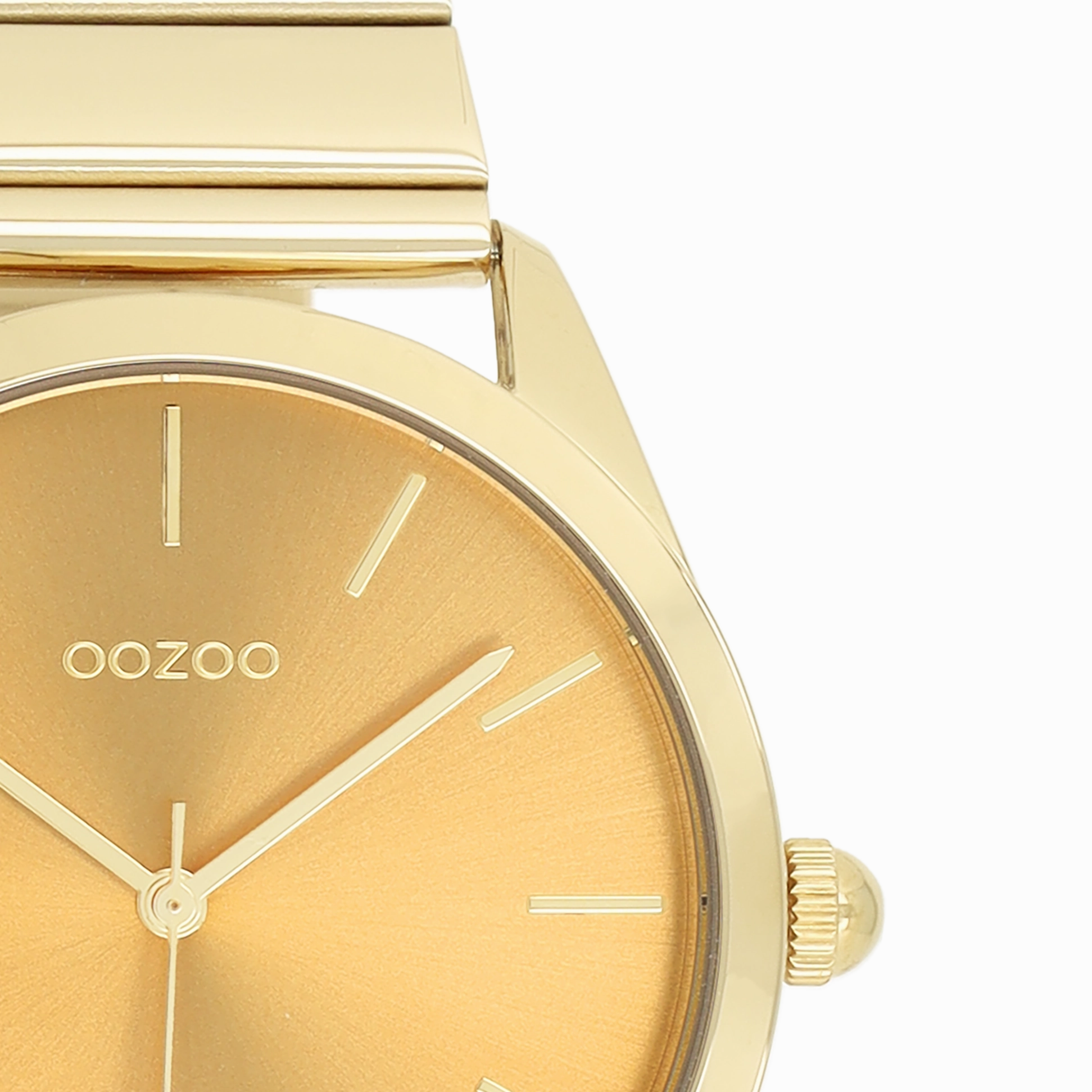 Gold coloured OOZOO watch with stainless steel bracelet - C11517