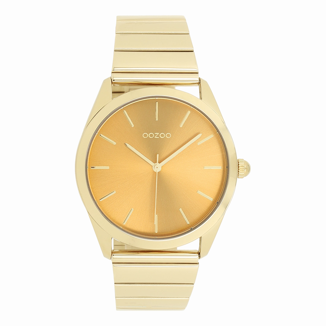Gold coloured OOZOO watch with stainless steel bracelet - C11517