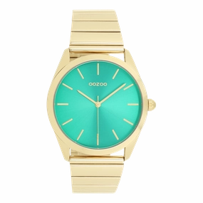 Gold coloured OOZOO watch with stainless steel bracelet - C11519
