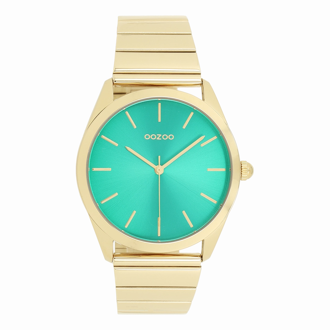 Gold coloured OOZOO watch with stainless steel bracelet - C11519